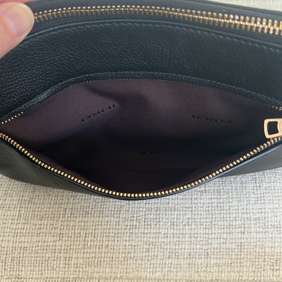 Coach Women's Polished Pebble Polly Crossbody Bag in Black - Picture 12 of 14